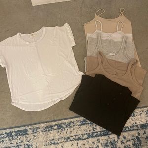 5 tank tops and 1 white T included for one low price!